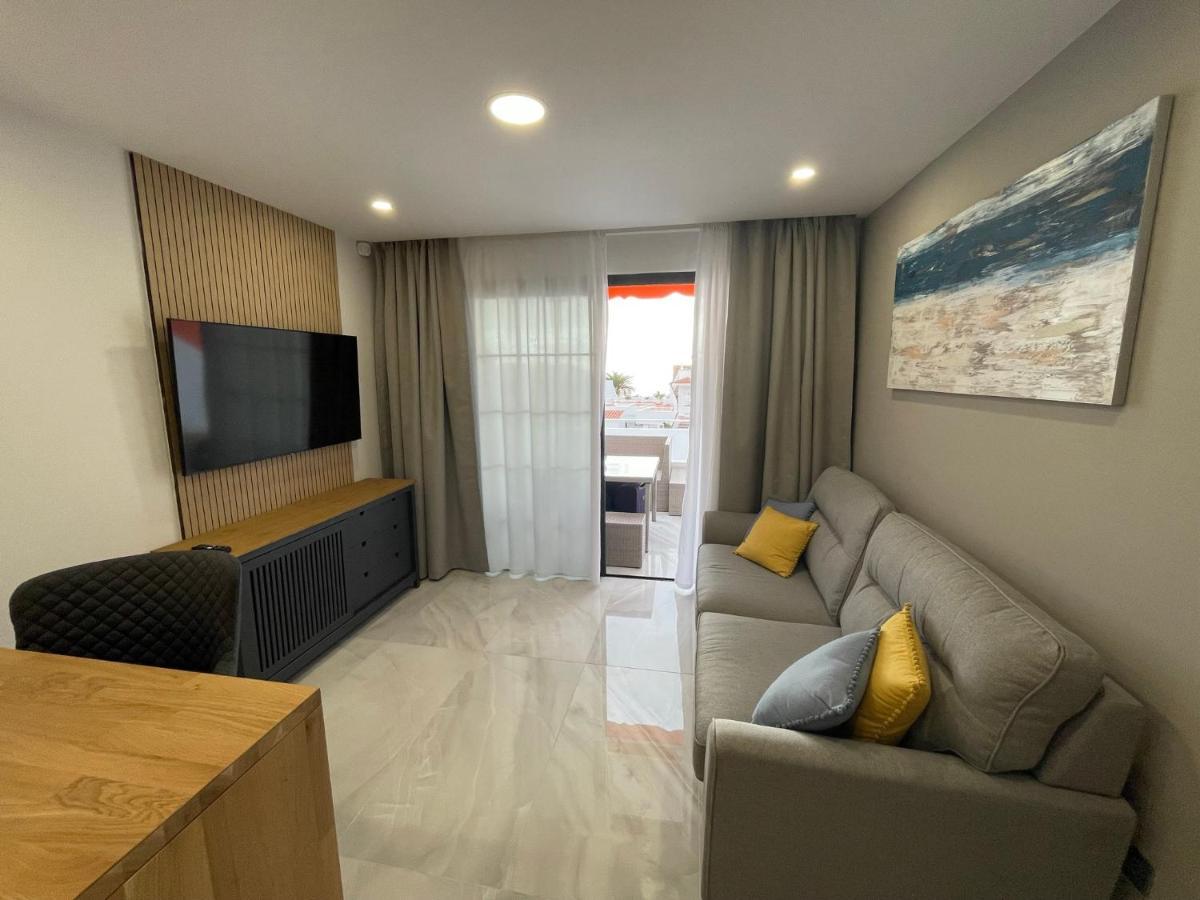 Апартаменты Luxury Diamond - Ocean View, Big Terraces, Air Con, Wifi Лос Кристианос Экстерьер фото