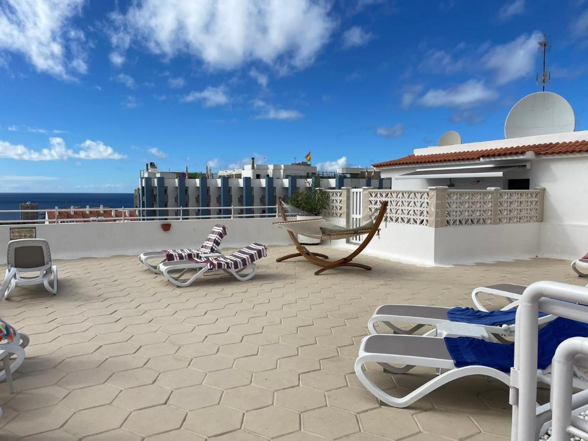 Апартаменты Luxury Diamond - Ocean View, Big Terraces, Air Con, Wifi Лос Кристианос Экстерьер фото
